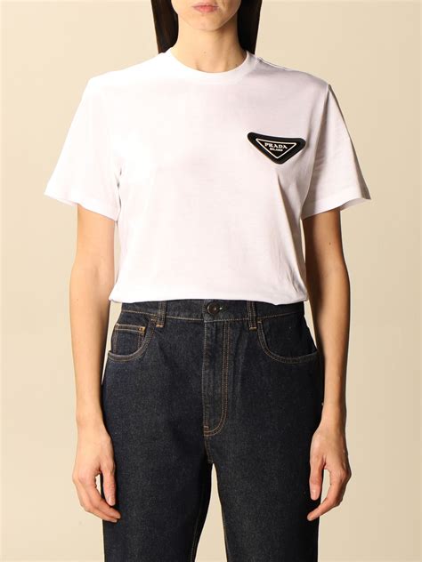 prada white shirt women's.